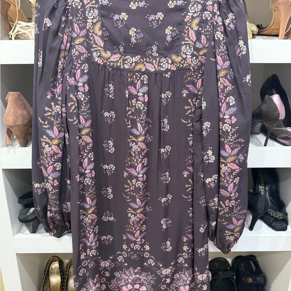 Spell Long Sleeve Dress in Purple Floral - Picture 4 of 4